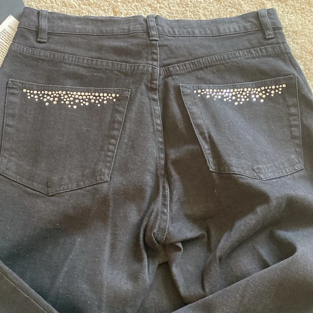 Christine Alexander black crystal jeans. NWT - Picture 7 of 9